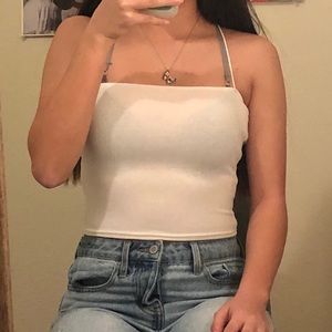 White crop top